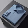 Men's Solid Color High-end Three Anti-shirt Professional Formal High-grade High Elastic Non-ironing Men's Shirt