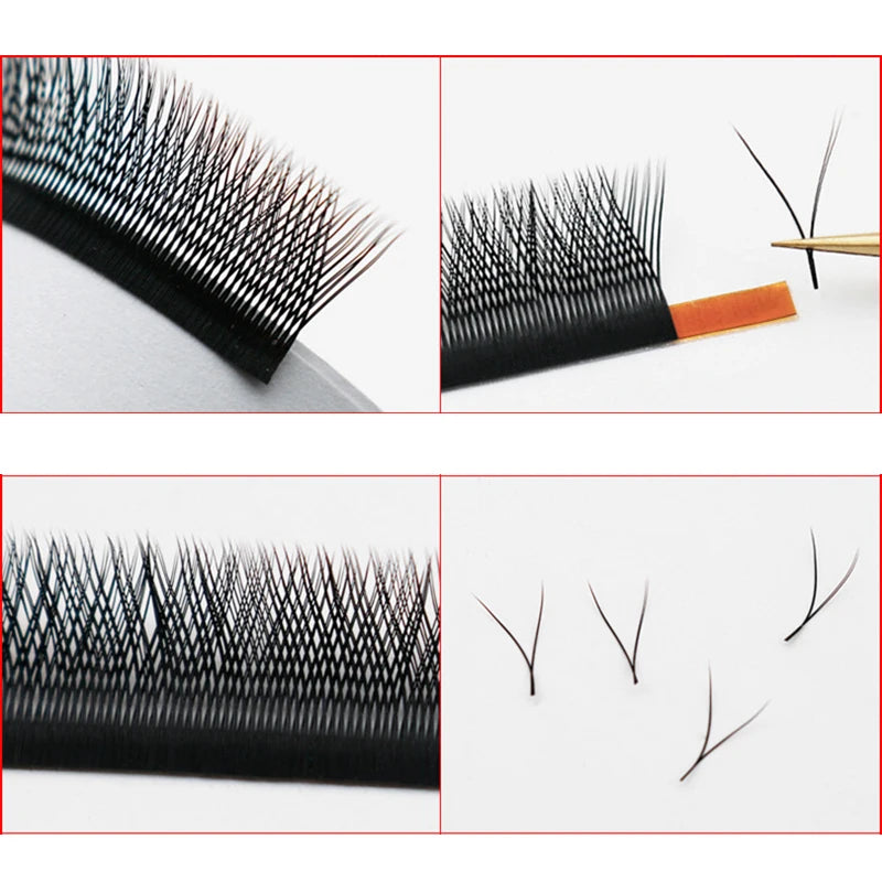 FAIRYTIS 12 Rows YY Shape C D CC DD Curl Individual Eyelash Extensions Hand Made Soft Natural False Eyelashes Extension Y Lashes