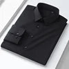 LK3529 Customized Short Sleeve Casual Shirt with Stand Cuban Collar Broadcloth Fabric for Summer with Custom Logo Knitted