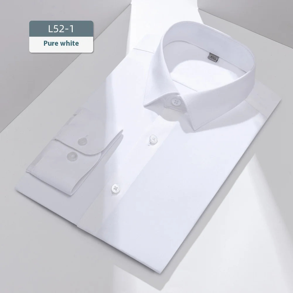 JAC22 F9001 Men's Single Breasted Formal Business Wrinkle-Resistant Stretch Long Sleeve Shirt