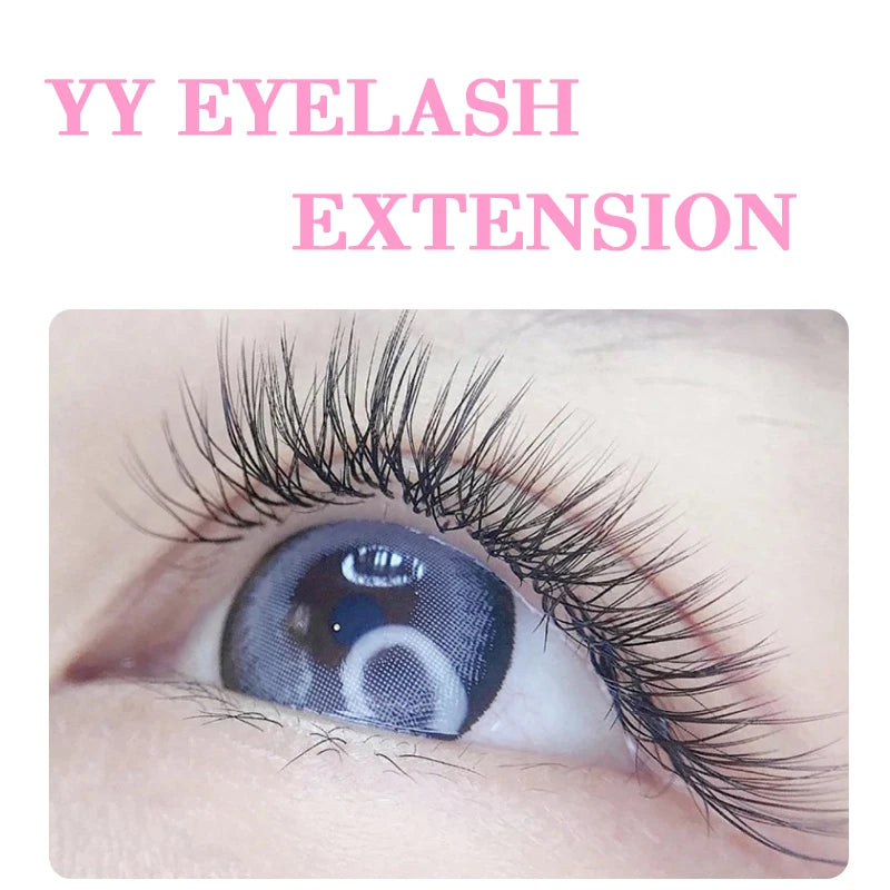 FAIRYTIS 12 Rows YY Shape C D CC DD Curl Individual Eyelash Extensions Hand Made Soft Natural False Eyelashes Extension Y Lashes