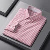 Men's Oxford Polyester/Cotton Turn-down Collar Non-ironing Machine Washable Breathable High-end Solid Color Moisture-wicking