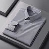 Men's Oxford Polyester/Cotton Turn-down Collar Non-ironing Machine Washable Breathable High-end Solid Color Moisture-wicking