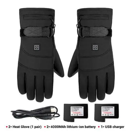 Heated Gloves 3.7V Rechargeable Battery Powered Electric Heated Hand Warmer for Hunting Fishing Skiing Cycling Motorcycle Gloves