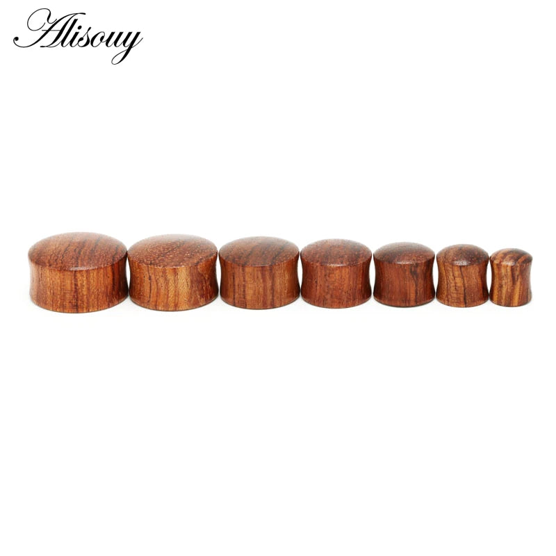 1PC Fashion Ear Plugs Wood Flesh Tunnels Saddle Ear Gauges 6mm-20mm Solid Hollow Body Piercing Jewelry For Men Women Expanders