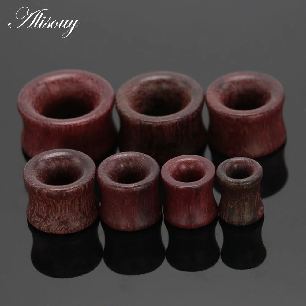1PC Fashion Ear Plugs Wood Flesh Tunnels Saddle Ear Gauges 6mm-20mm Solid Hollow Body Piercing Jewelry For Men Women Expanders