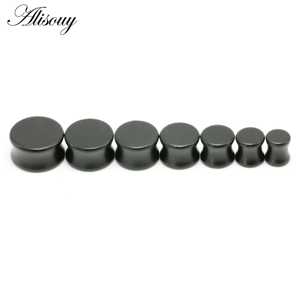 1PC Fashion Ear Plugs Wood Flesh Tunnels Saddle Ear Gauges 6mm-20mm Solid Hollow Body Piercing Jewelry For Men Women Expanders