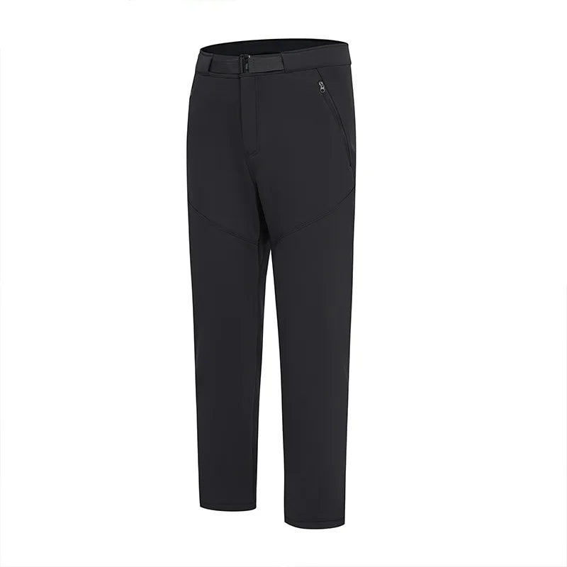 Winter Outdoor Soft Shell Men's Thick Windproof Velvet Warm Breathable Hiking Mountain Climber Ski Pants