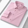 LK3529 Customized Short Sleeve Casual Shirt with Stand Cuban Collar Broadcloth Fabric for Summer with Custom Logo Knitted