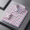 Men's Oxford Polyester/Cotton Turn-down Collar Non-ironing Machine Washable Breathable High-end Solid Color Moisture-wicking