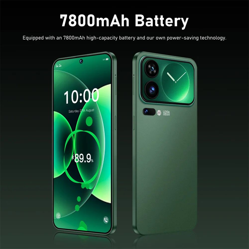 New M17 Pro Max Smartphone 5G 7.3HD Android Mobile Phones 22G+2TB Cellphone Dual SIM 7800mAh Cell Phone Unlocked Global Version