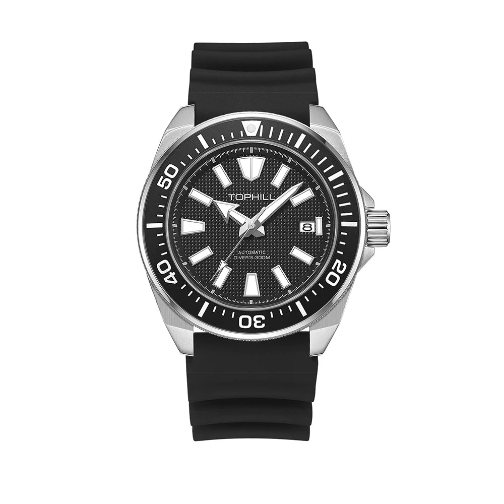 TOPHILL 40mm Automatic Mechanical Watches Men's Diving Watch NH35 Waterproof 30Bar Sapphire Super Luminous Wristwatches TD008G