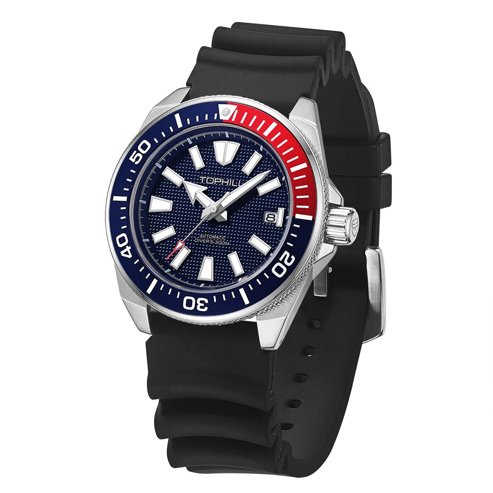 TOPHILL 40mm Automatic Mechanical Watches Men's Diving Watch NH35 Waterproof 30Bar Sapphire Super Luminous Wristwatches TD008G