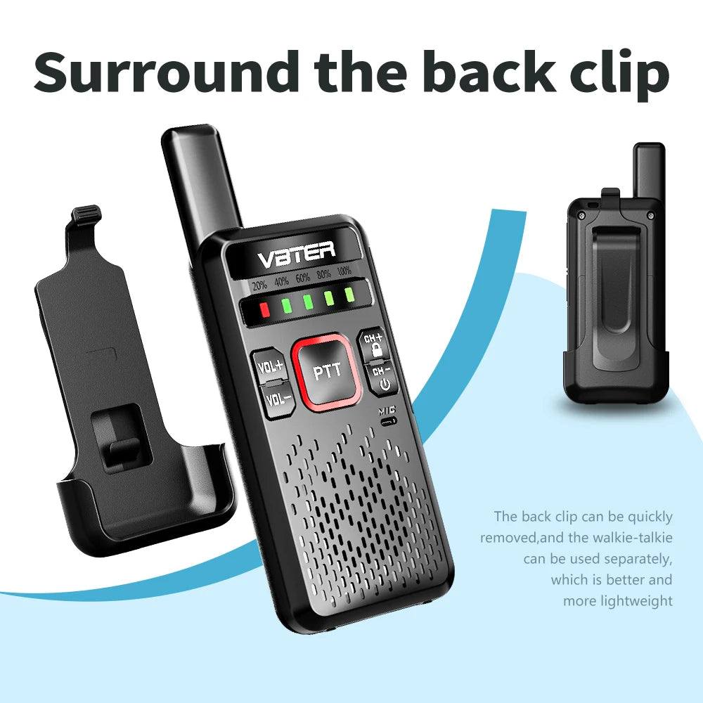 2/4PCS VBTER Handheld Walkie Talkie WBT-V1 ham radio of communication UHF 5W High-Power Mini Portable Radio 3-5km two-way radio