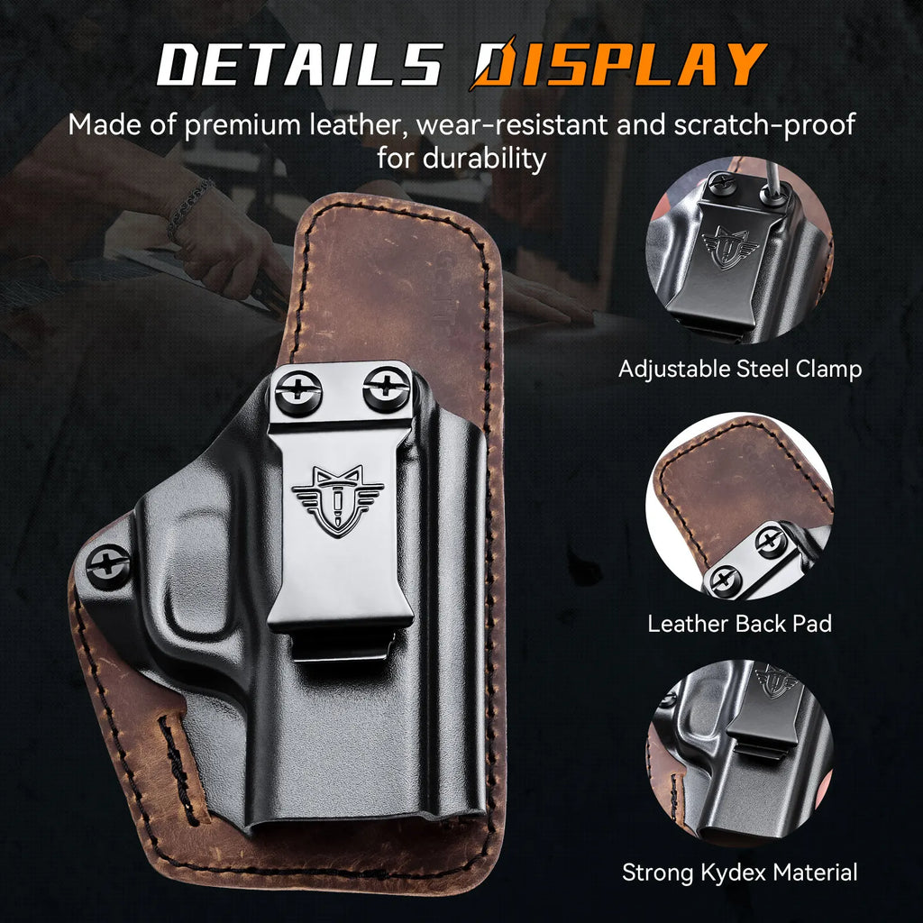 2026 New Concealed Carry IWB Holster Kydex Leather Pistol Holster Quick Draw Right Hand Gun Holder for G3C Sig Sauer P365