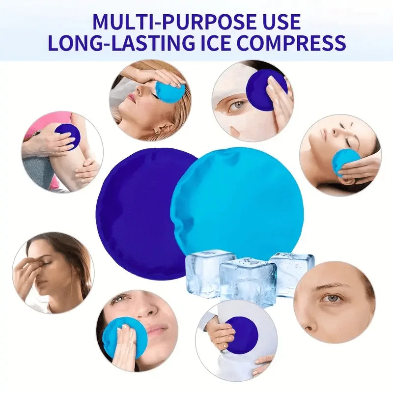 1PC Portable Nylon Ice Pack - Reusable Gel Cold/Hot Pack for Face Neck Shoulder Knee, Soft Durable, Home Use, Unisex