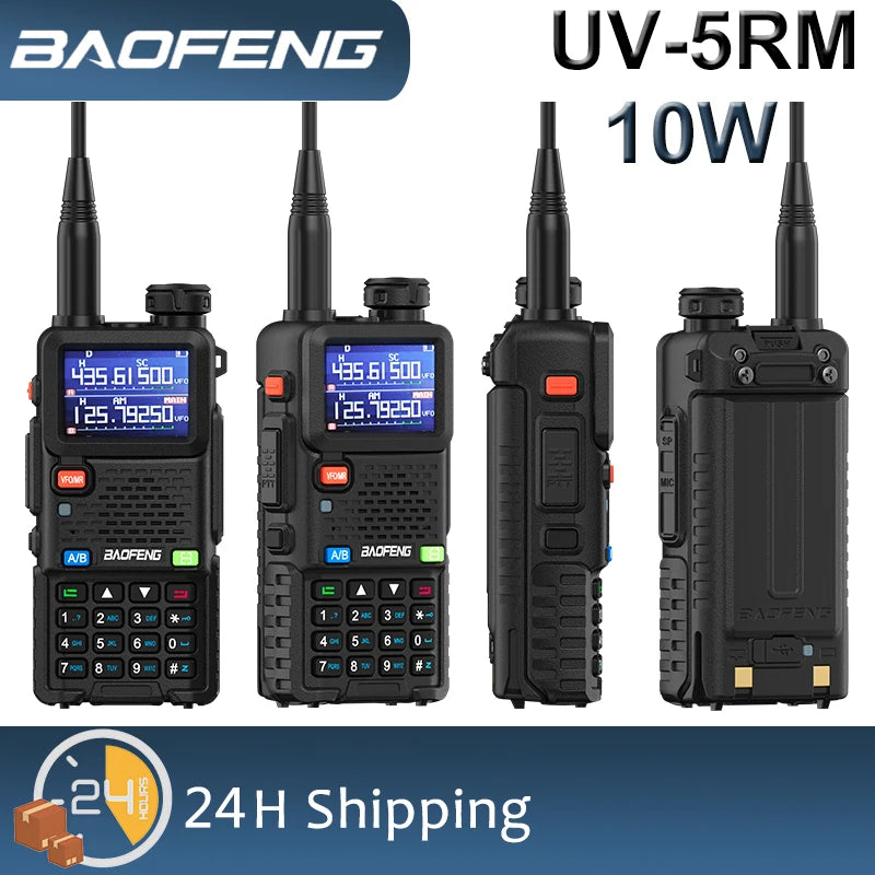 Baofeng UV-5RM Walkie Talkie Long Range Wirless Copy Frequency Two Way Radio Type-C Charger Upgraded UV 5R Full Band Transceiver