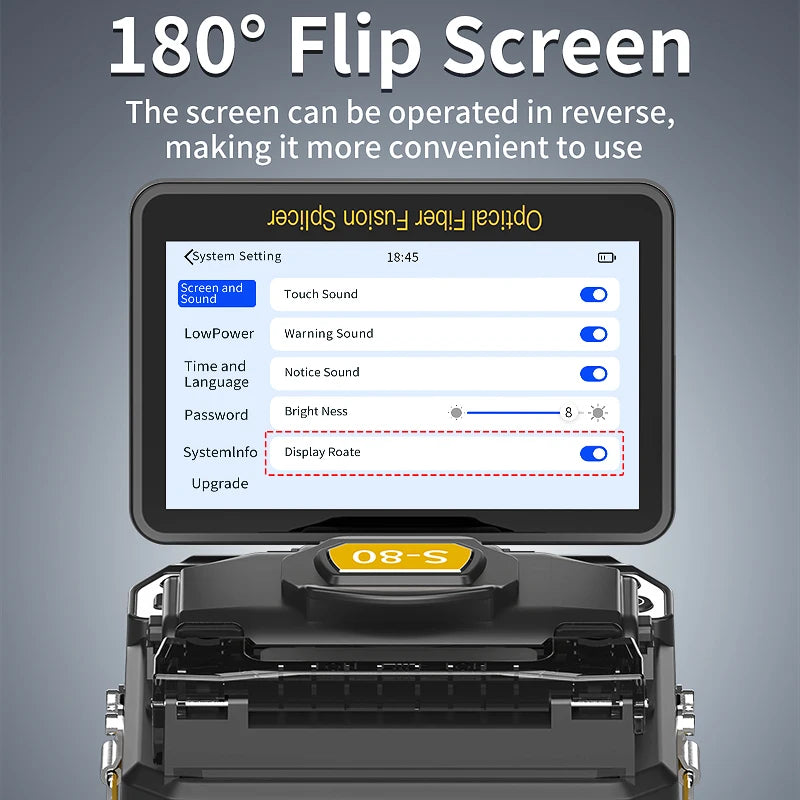 COMPTYCO 6 Motors Fiber Optic Fusion Splicer S-80/A-80S/A-80F/A-10 FTTH Optical Fiber Fusion Machine Touch Screen 10 Languages