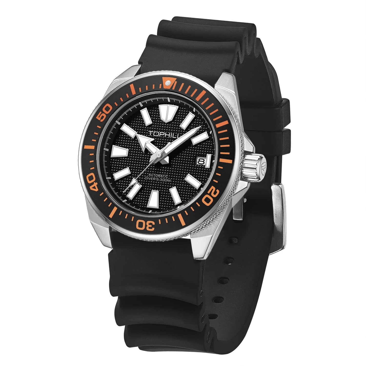 TOPHILL 40mm Automatic Mechanical Watches Men's Diving Watch NH35 Waterproof 30Bar Sapphire Super Luminous Wristwatches TD008G