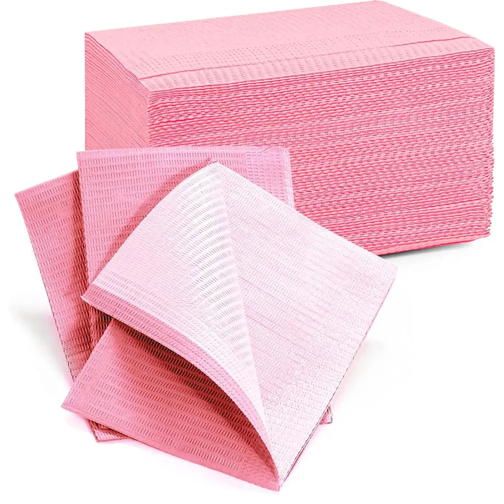 20pcs Disposable Table Mat Nail Art Towel White/Pink/Purple Waterproof Nail Paper Clean Pads 3-Layer Protection Manicure Napkins
