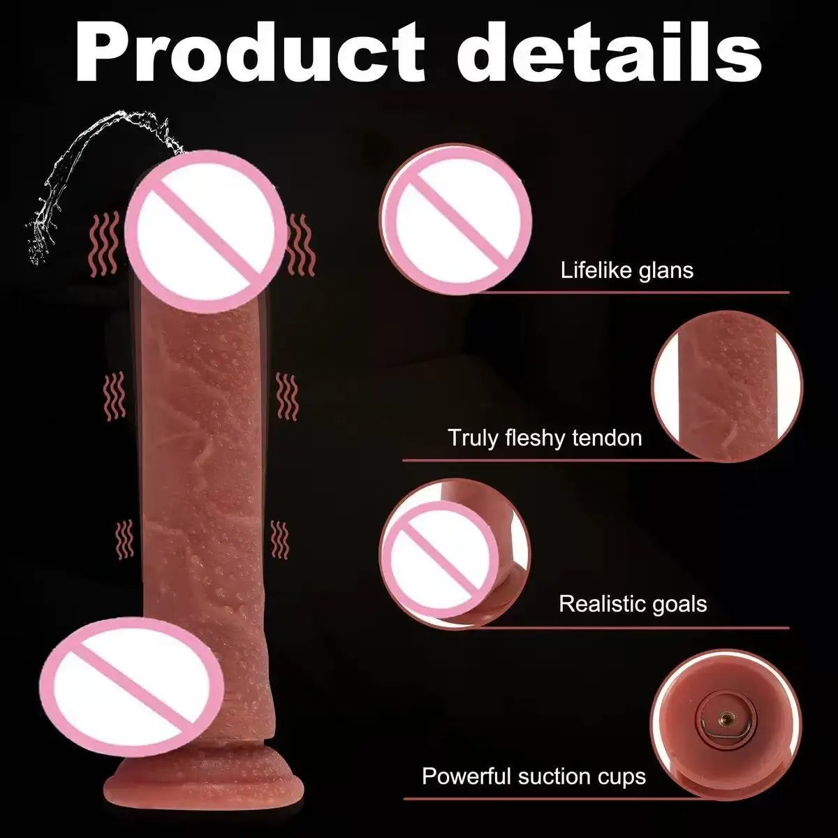 Realistic Squirting Dildo Water Jet Wireless Electric Dildo Ejaculating Penis  With Strong Suction Realistic Penis Lesbians Toys