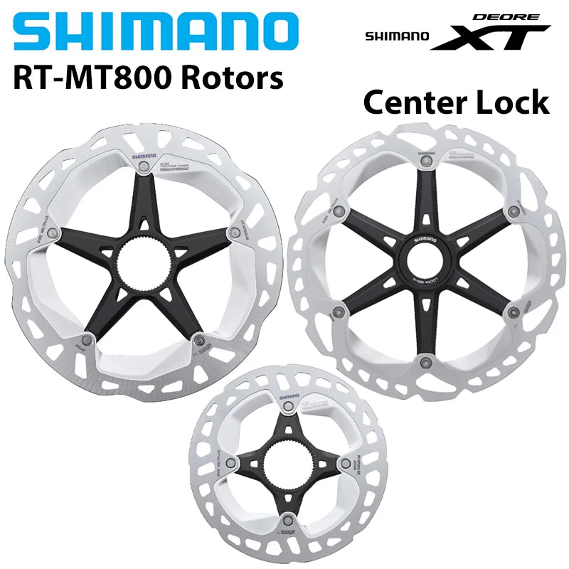SHIMANO DEORE XT MT800 CENTER LOCK Disc Brake Rotor 160MM 180MM 203MM RT-MT800 Technology MTB Mountain Bicycle Original Parts