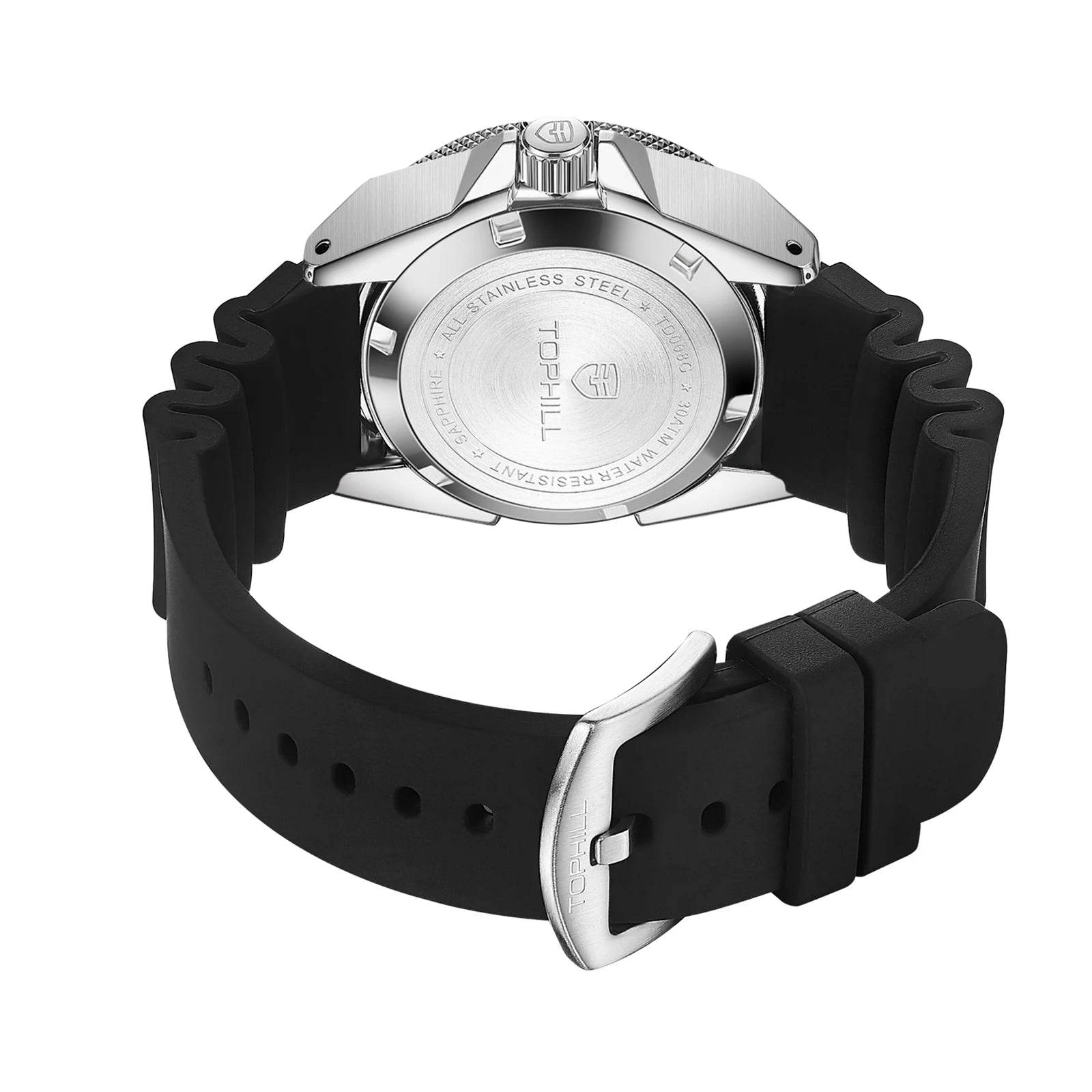 TOPHILL 40mm Automatic Mechanical Watches Men's Diving Watch NH35 Waterproof 30Bar Sapphire Super Luminous Wristwatches TD008G