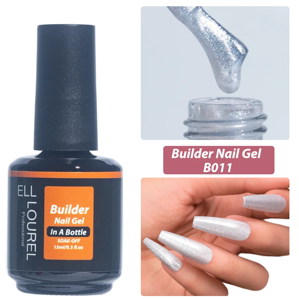 ELL LOUREL Nude Brown Builder Nail Gel Polish In A Bottle Strong Semi Permanent UV Acrylgel Hard  Gellak Manicure Nails Supplies