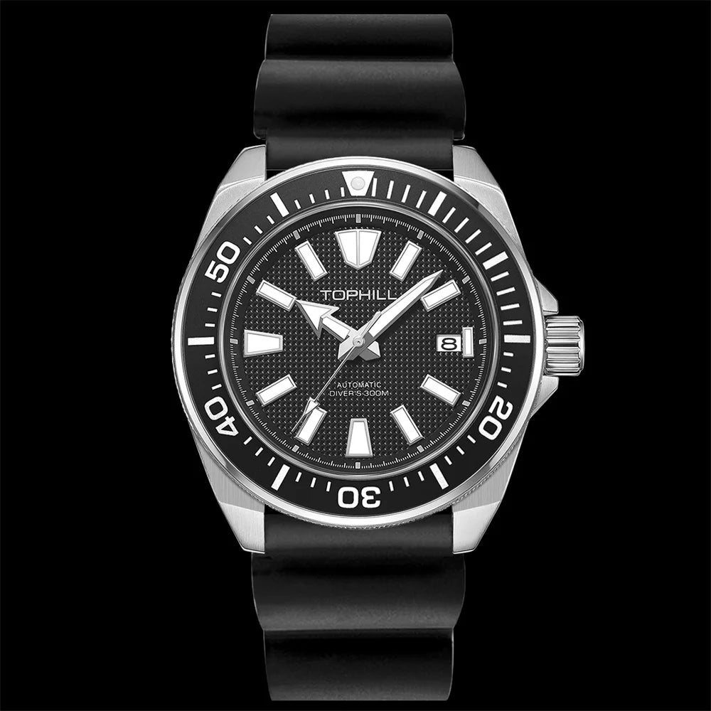 TOPHILL 40mm Automatic Mechanical Watches Men's Diving Watch NH35 Waterproof 30Bar Sapphire Super Luminous Wristwatches TD008G