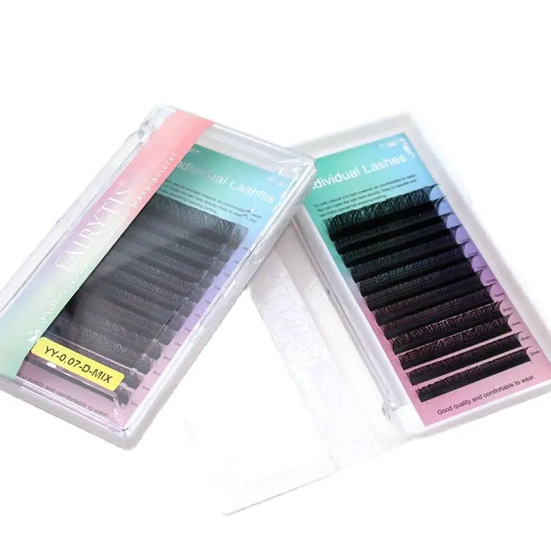 FAIRYTIS 12 Rows YY Shape C D CC DD Curl Individual Eyelash Extensions Hand Made Soft Natural False Eyelashes Extension Y Lashes