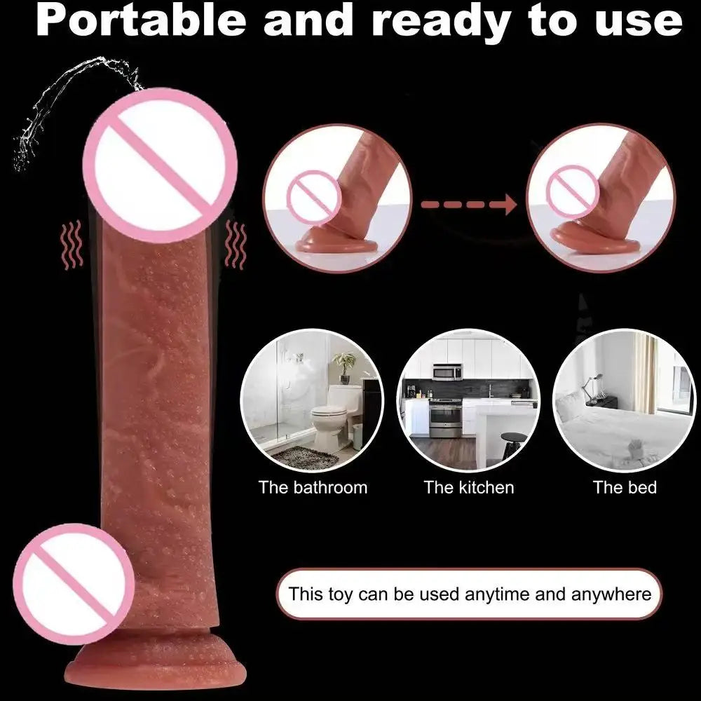 Realistic Squirting Dildo Water Jet Wireless Electric Dildo Ejaculating Penis  With Strong Suction Realistic Penis Lesbians Toys