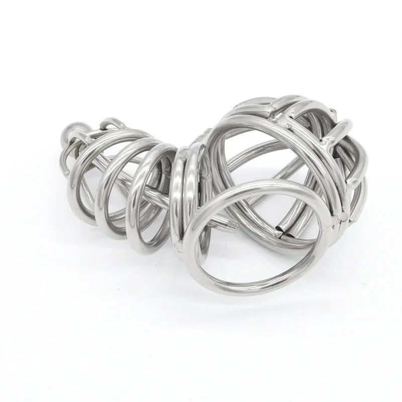 Stainless Steel Male Chastity Device with Urethra Tube Chastity Belt Cock Cage Lockable Virginity Penis Ring Penis Men A071