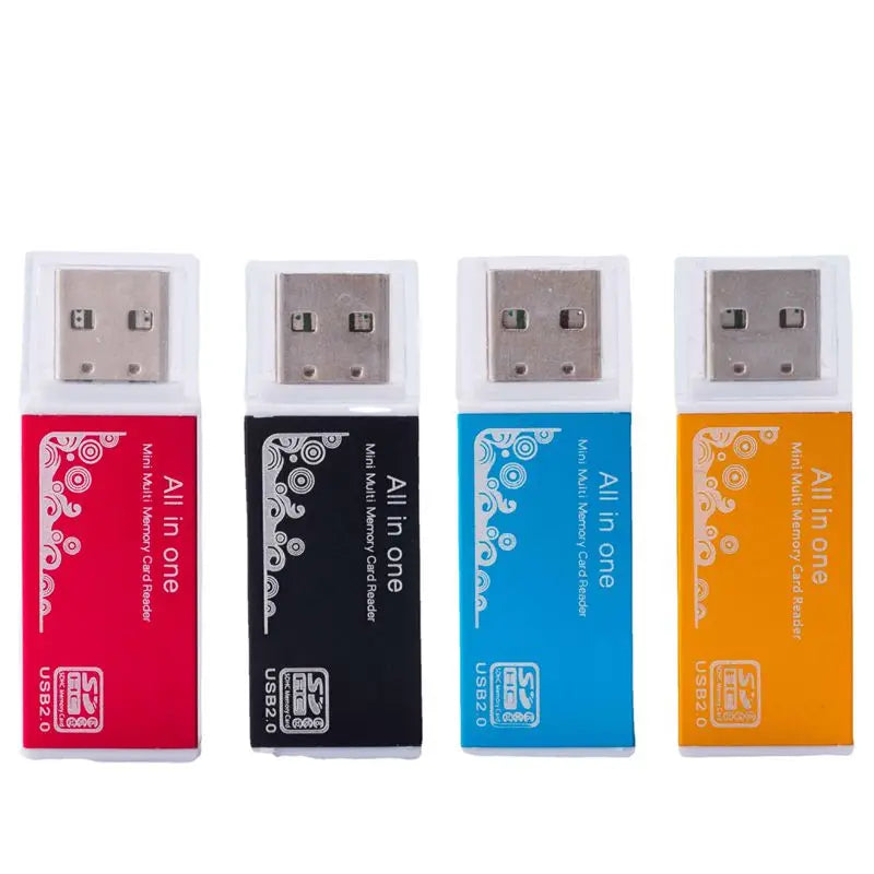 4In1 TF Micro M2 SD MS Memory Card Reader High Speed USB2.0 MMC Adapter Plug For Laptop Computer Desktop Pc Vehicle Speaker