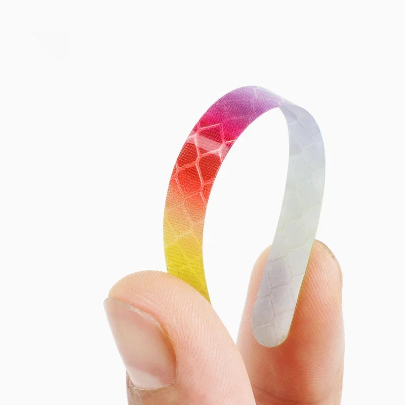 20/40pcs Bicycle Reflective Sticker for Bike Wheels Rainbow Red White Sticker for Car Motocycle Night Safety Warning Sticker