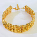 Arabic Fashion Beads Bracelet 24k Gold Plated Ethiopia Bridal Wedding Cuff Bangles Oman Muslim Women Vintage Jewelry