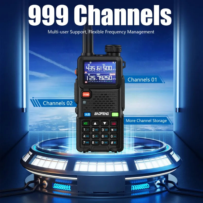 Baofeng UV-5RM Walkie Talkie Long Range Wirless Copy Frequency Two Way Radio Type-C Charger Upgraded UV 5R Full Band Transceiver