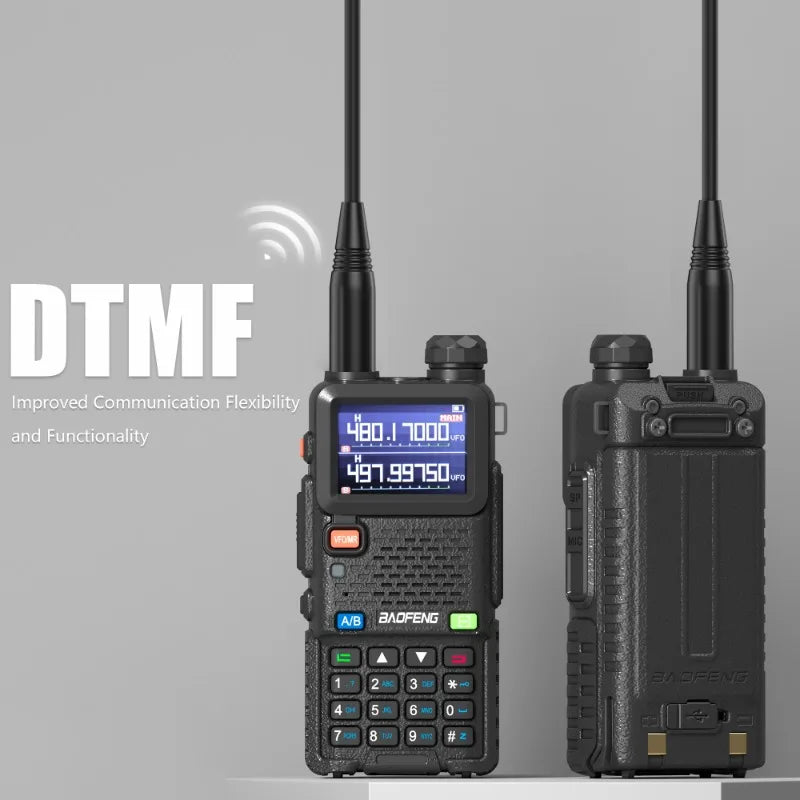 Baofeng UV-5RM Walkie Talkie Long Range Wirless Copy Frequency Two Way Radio Type-C Charger Upgraded UV 5R Full Band Transceiver