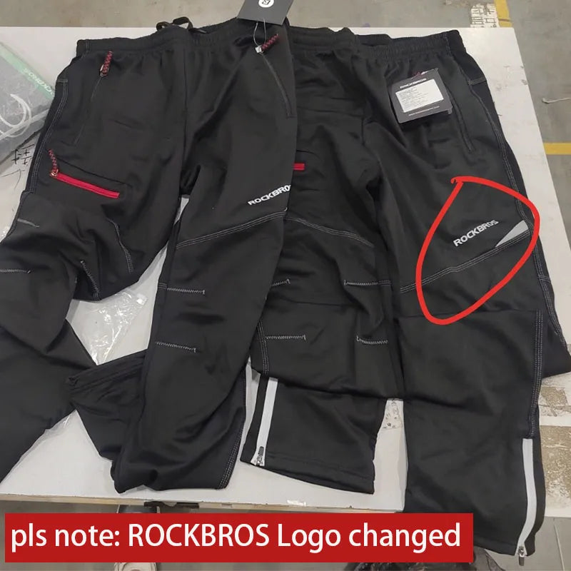ROCKBROS Thermal Warm Cycling Pants Windproof Waterproof Winter Autumn Keep Warm Bike Long Trousers Sport MTB Road Bicycle Pants