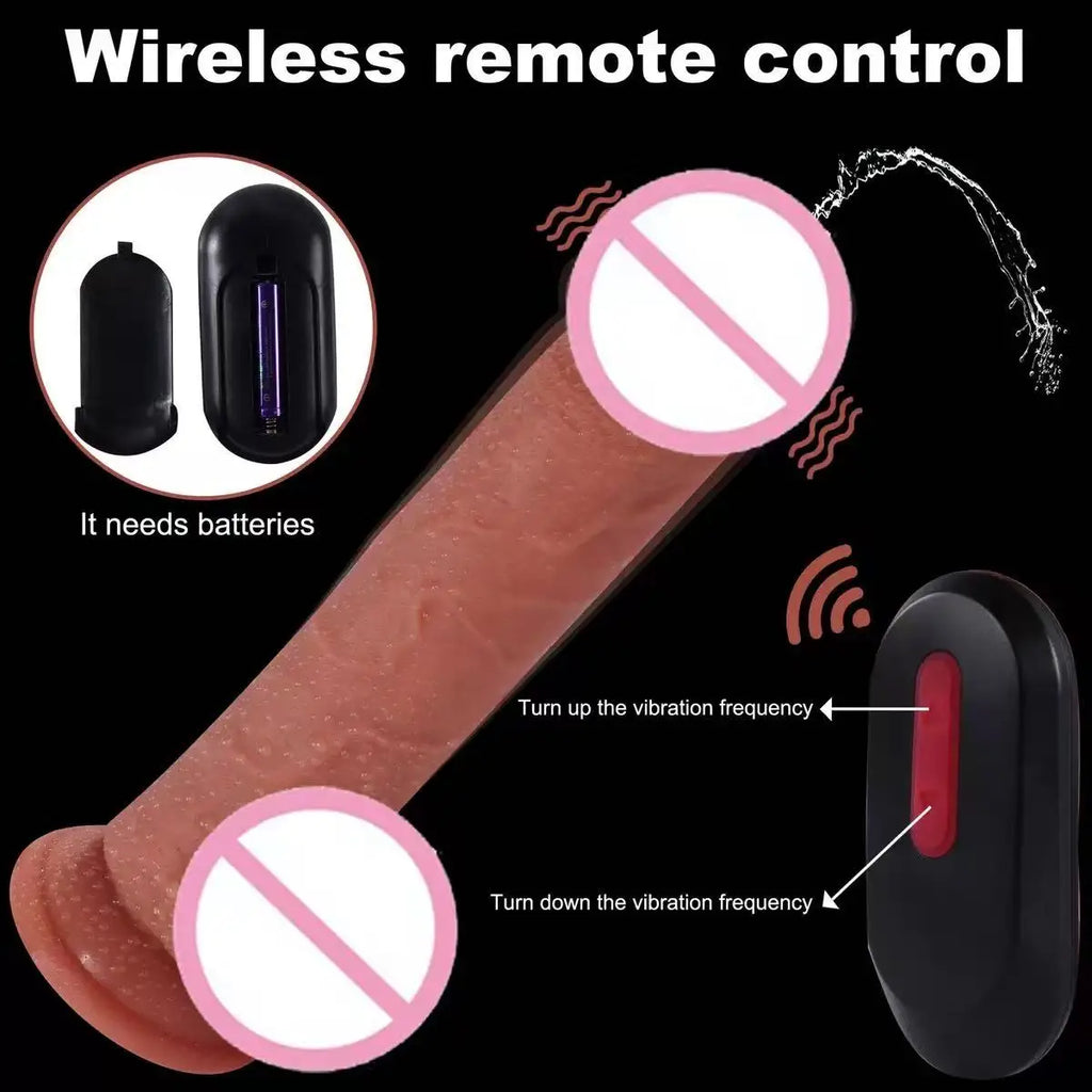 Realistic Squirting Dildo Water Jet Wireless Electric Dildo Ejaculating Penis  With Strong Suction Realistic Penis Lesbians Toys