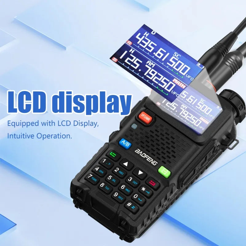 Baofeng UV-5RM Walkie Talkie Long Range Wirless Copy Frequency Two Way Radio Type-C Charger Upgraded UV 5R Full Band Transceiver