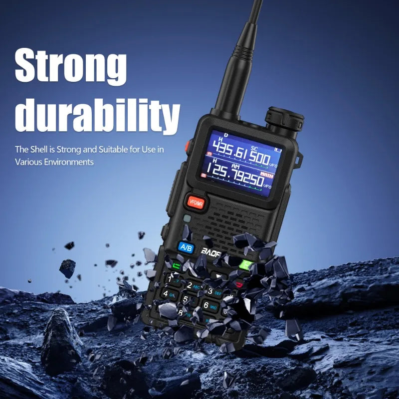 Baofeng UV-5RM Walkie Talkie Long Range Wirless Copy Frequency Two Way Radio Type-C Charger Upgraded UV 5R Full Band Transceiver