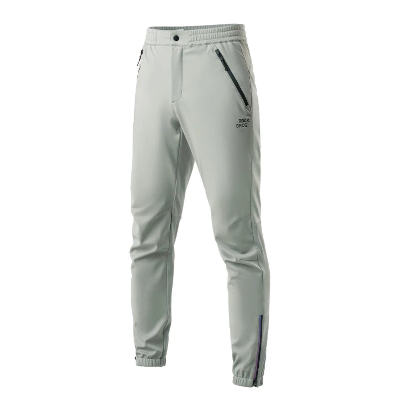 ROCKBROS Autumn Winter Cycling Pants High Elastic Waterproof Windproof Thermal Fleece Trousers Men Cycling Outdoor Sports Pants