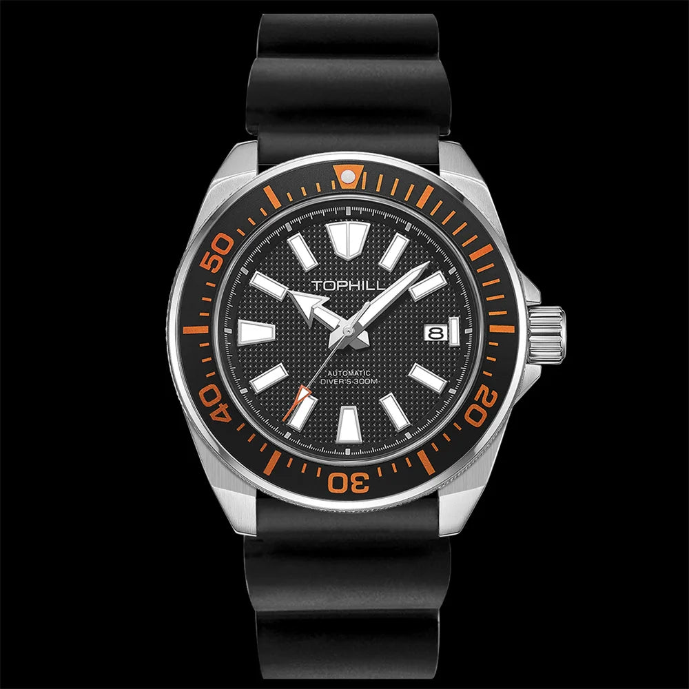 TOPHILL 40mm Automatic Mechanical Watches Men's Diving Watch NH35 Waterproof 30Bar Sapphire Super Luminous Wristwatches TD008G