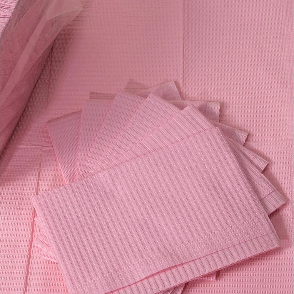 20pcs Disposable Table Mat Nail Art Towel White/Pink/Purple Waterproof Nail Paper Clean Pads 3-Layer Protection Manicure Napkins