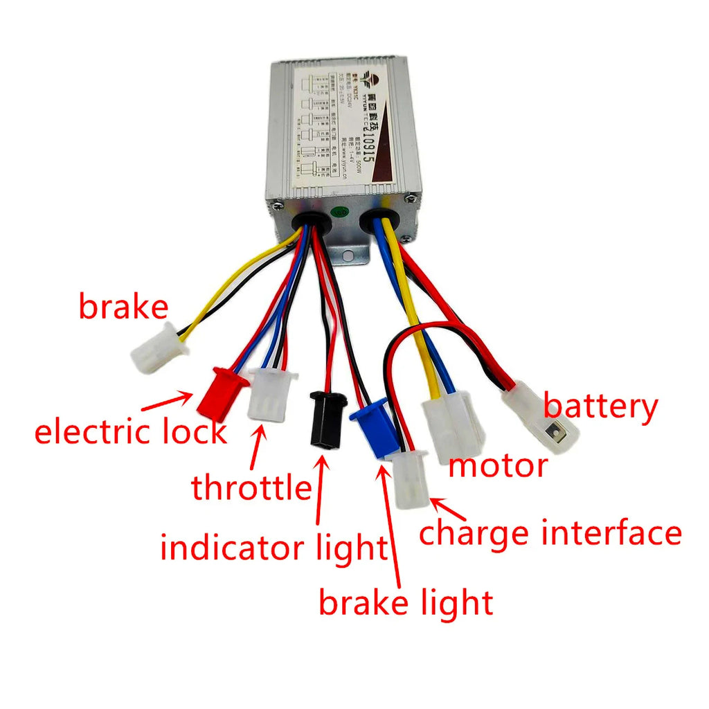 Gear Brushed DC Motor 24V 250W Controller Throttle Kit