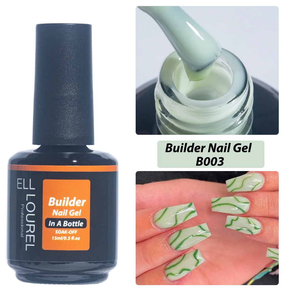 ELL LOUREL Nude Brown Builder Nail Gel Polish In A Bottle Strong Semi Permanent UV Acrylgel Hard  Gellak Manicure Nails Supplies