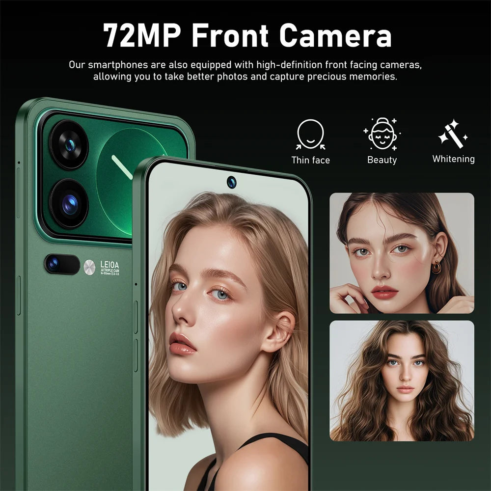 New M17 Pro Max Smartphone 5G 7.3HD Android Mobile Phones 22G+2TB Cellphone Dual SIM 7800mAh Cell Phone Unlocked Global Version
