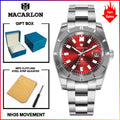 New MACARLON Design 38mm Mechanical Watch Men Sapphire Glass Luminous Stainless Steel Waterproof China NH35 Automatic Watch